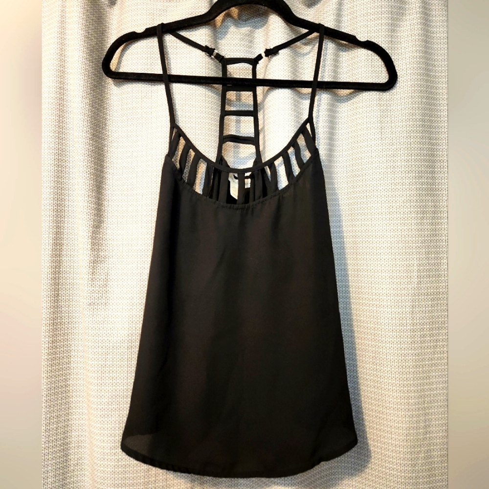 Love On A Hanger Cutout Tank - Black Size: Small